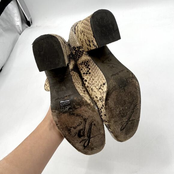 Free People Snakeskin Block Heel booties - Picture 7 of 9